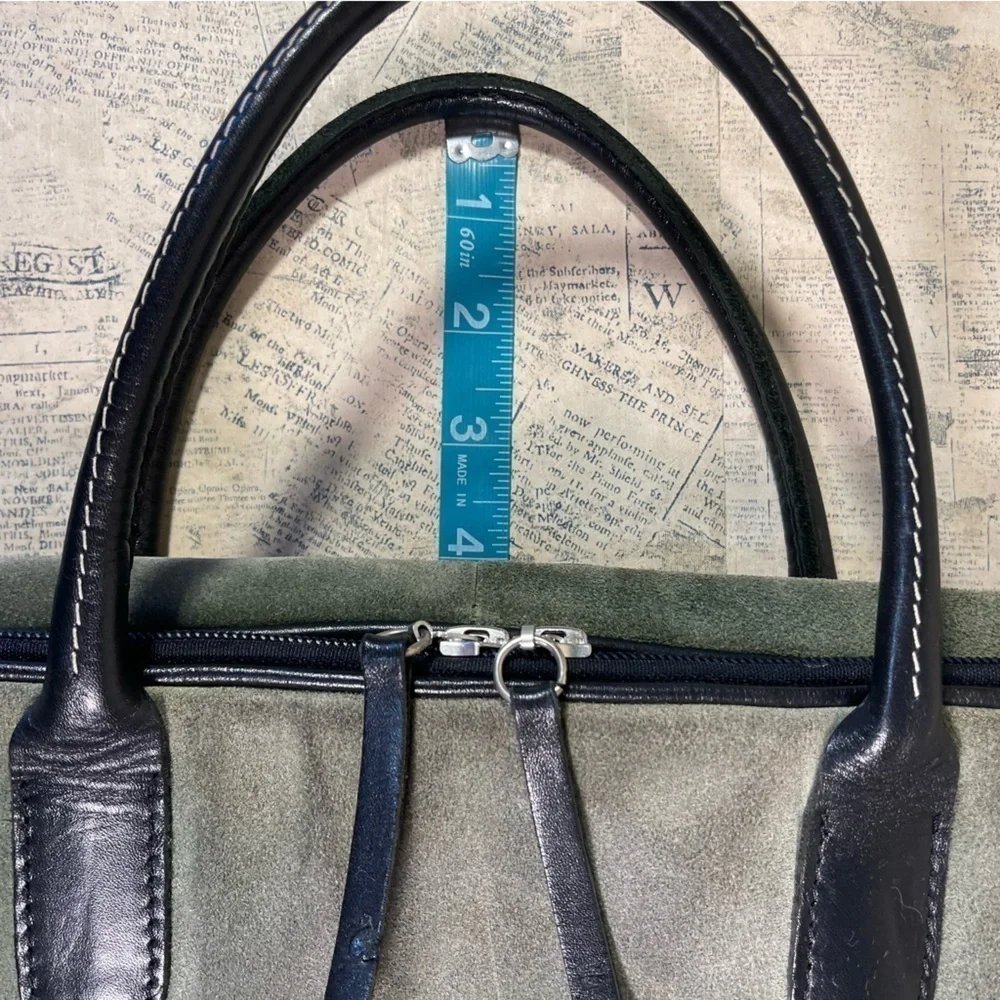 Humawaca Cowhide Suede and Leather Laptop Briefcase Made in Argentina